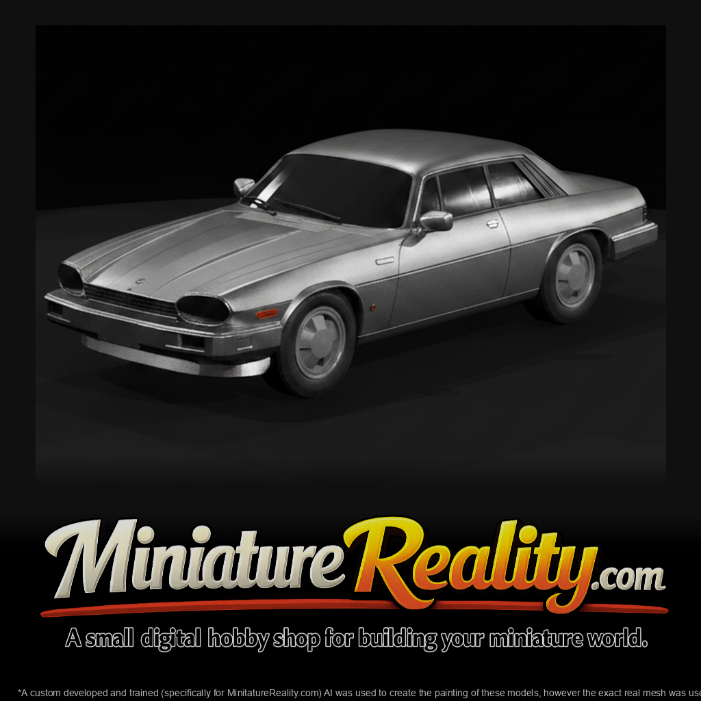 Graybox Classic Jaguar Xjs Sports Car miniature, three-quarter view
