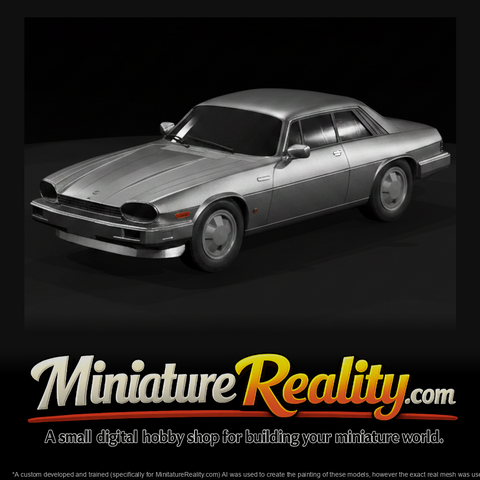 Graybox Classic Jaguar Xjs Sports Car miniature, three-quarter view