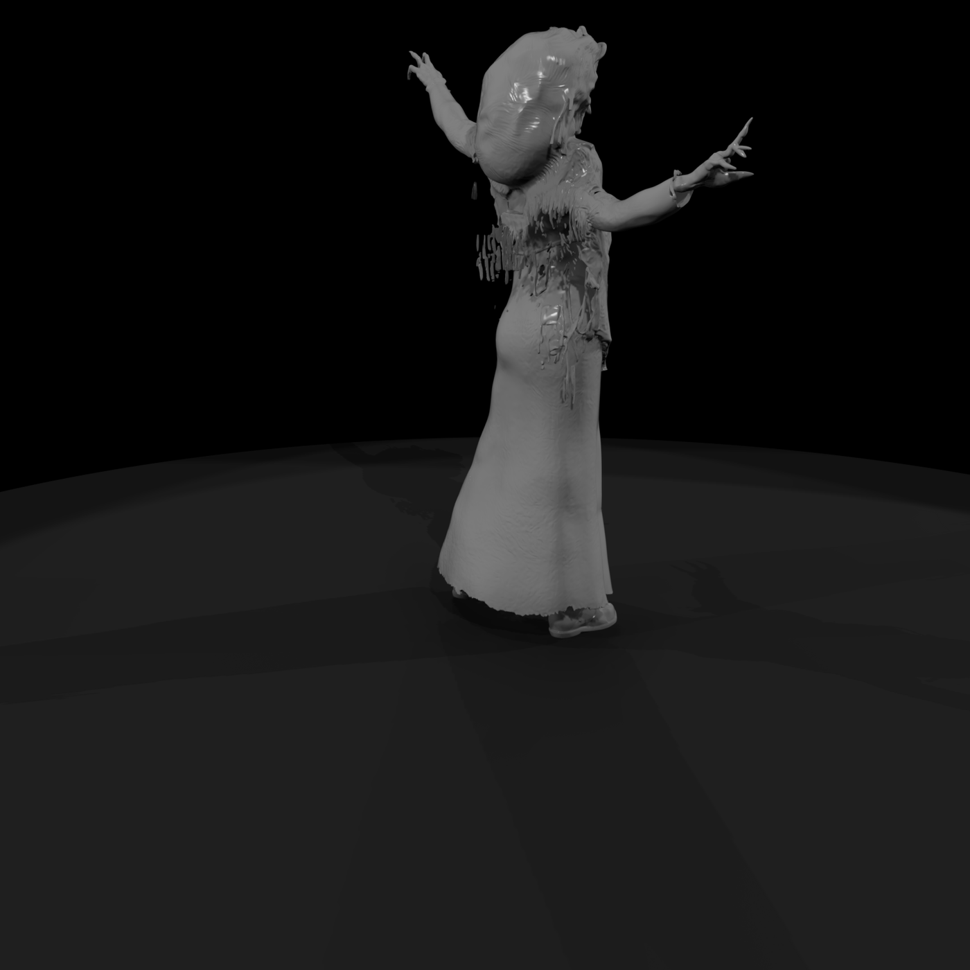 Halloween Adults undead woman 3d