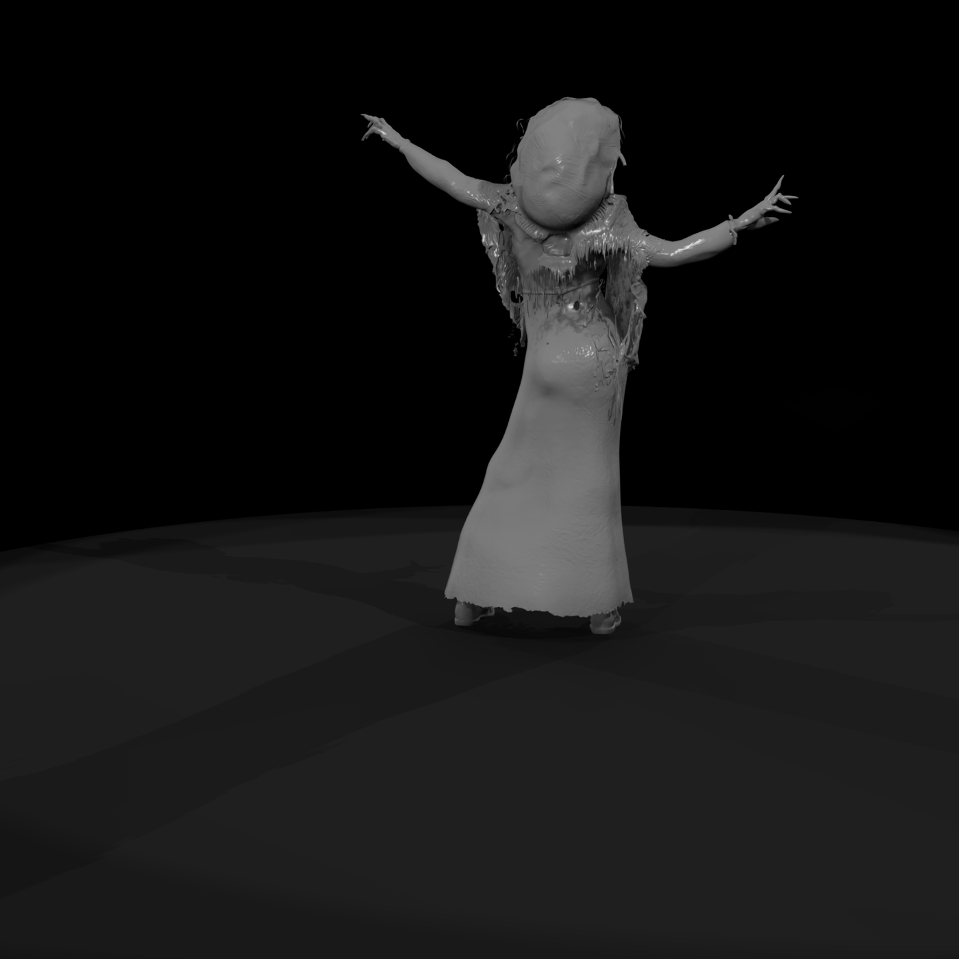 Halloween Adults undead woman 3d