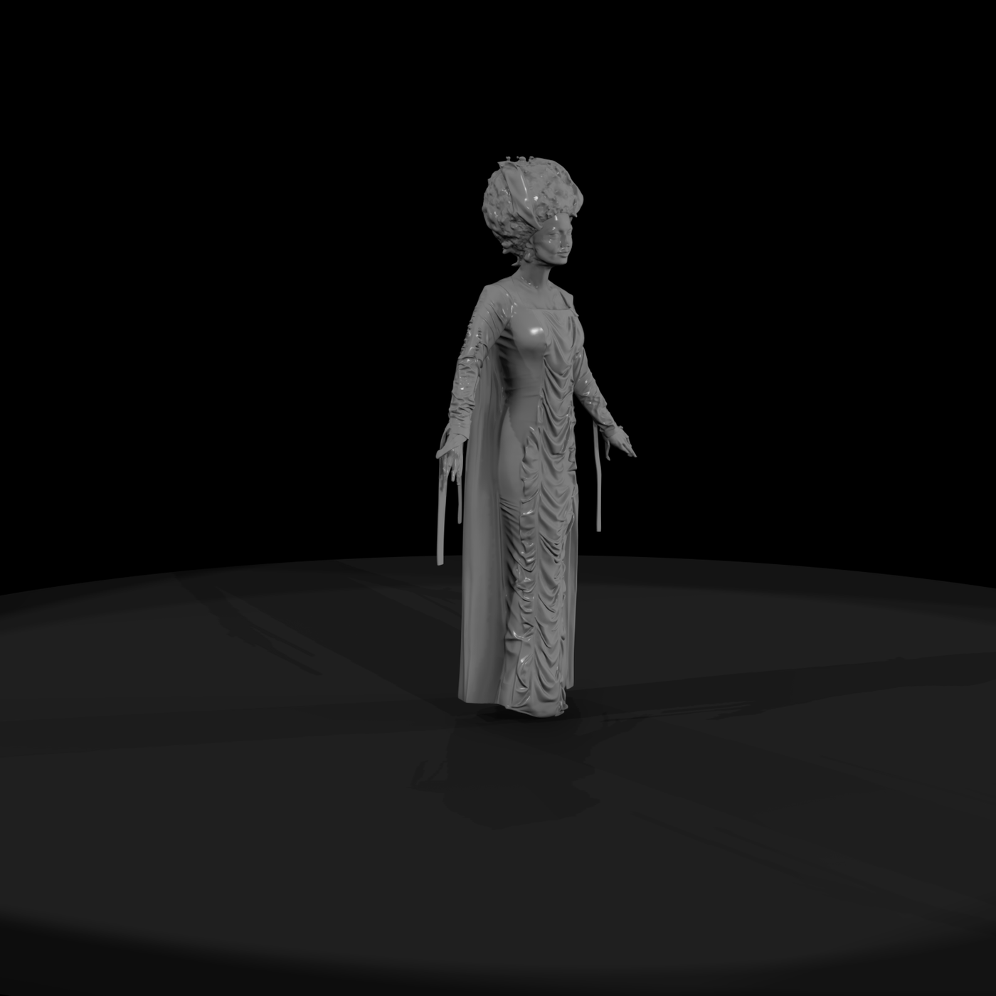 Halloween Adults white gown 3d mo