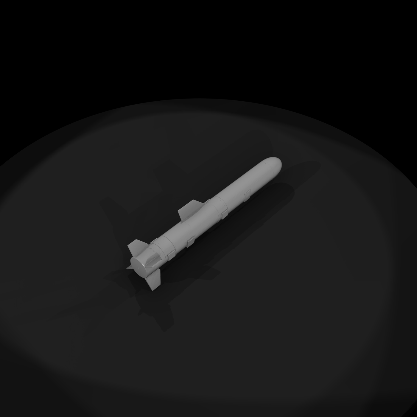 Harpoon Anti-Ship Missile — 3D Printable Miniature