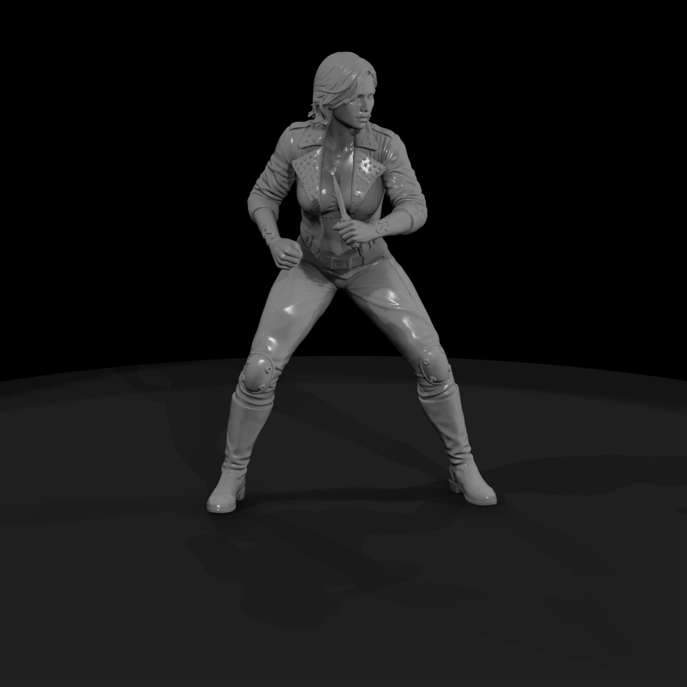 Serena Viper Ortiz 1980s Biker Figurine