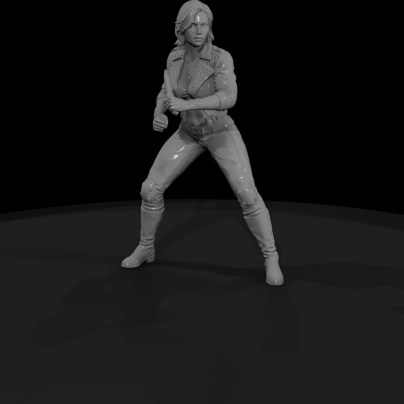 Serena Viper Ortiz 1980s Biker Figurine