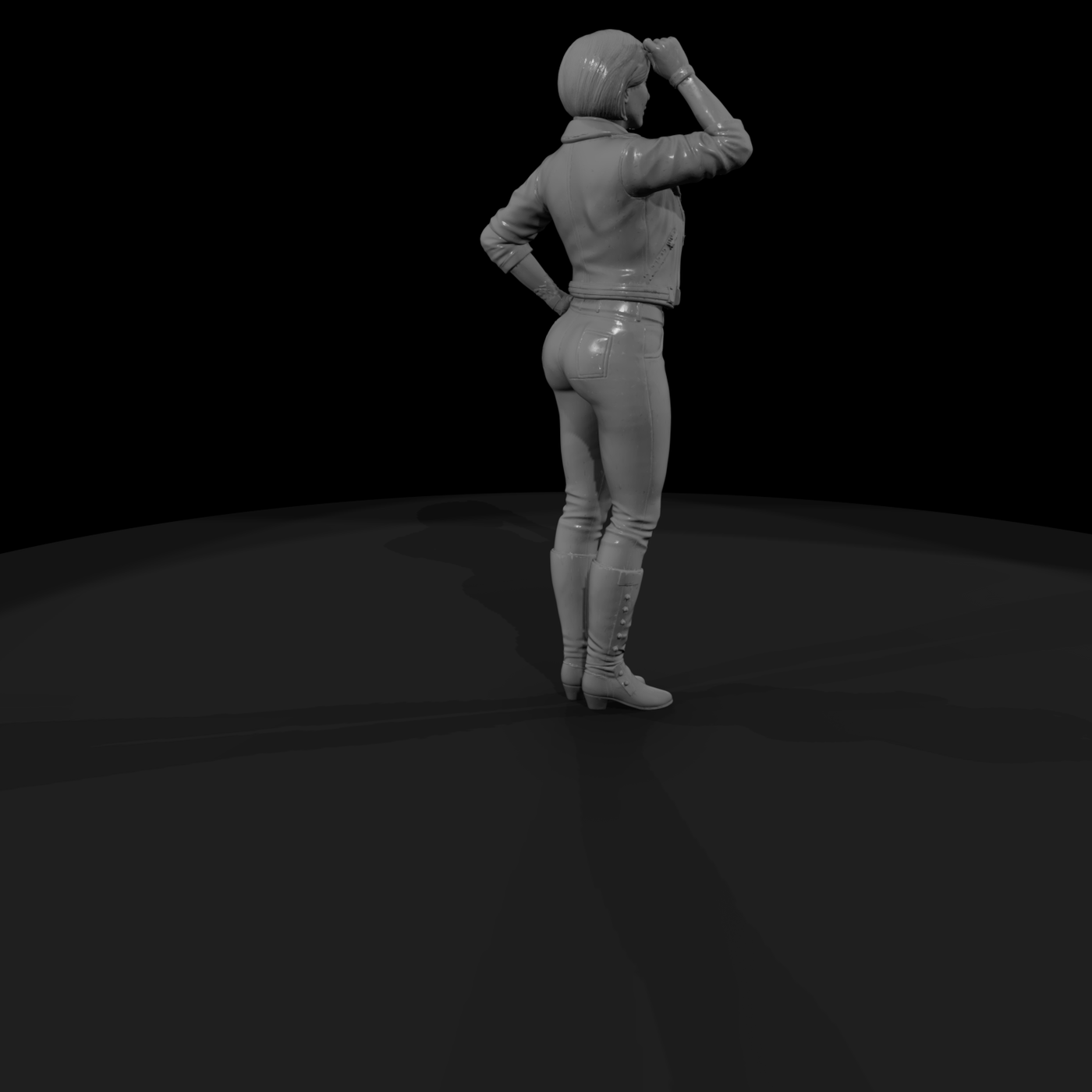 1980s Female Biker Figure