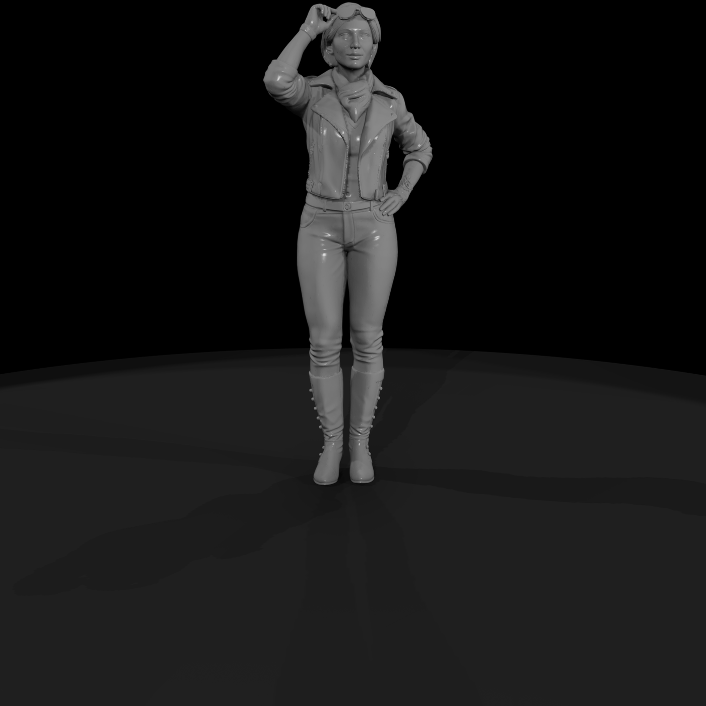 1980s Female Biker Figure