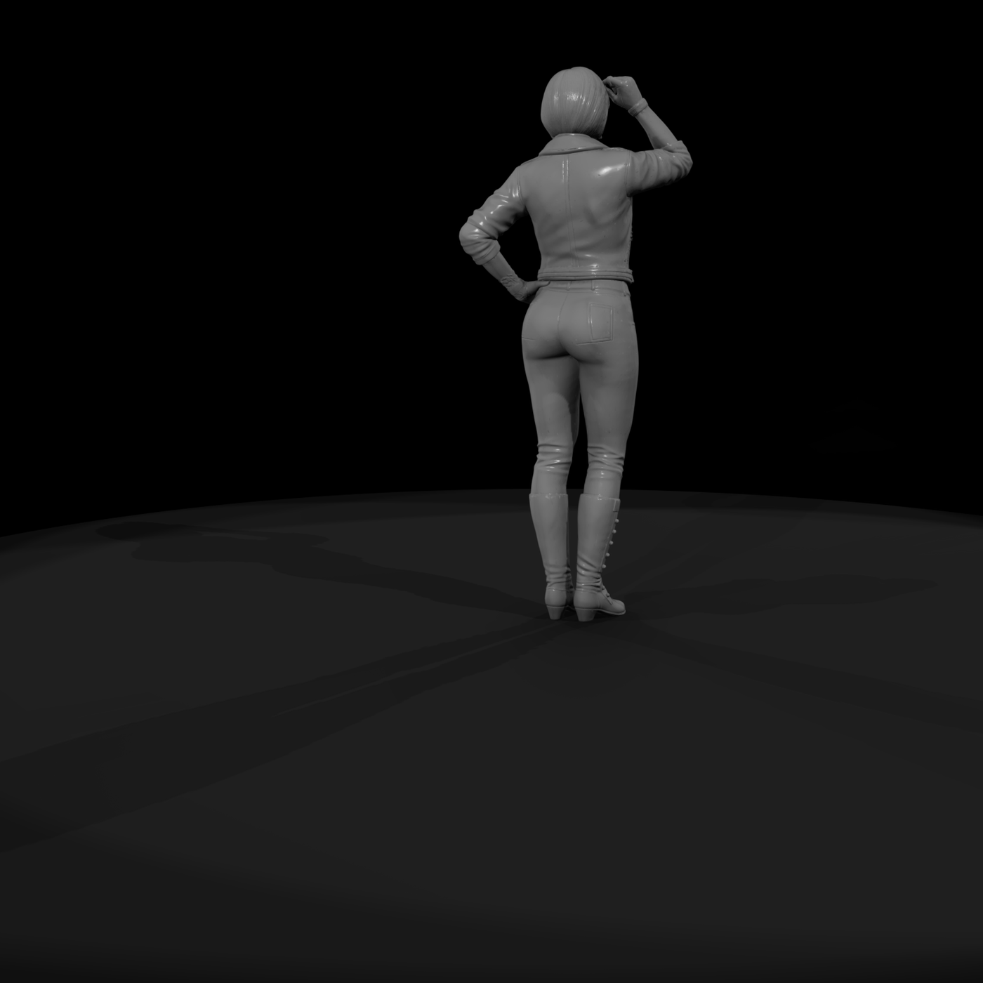 1980s Female Biker Figure
