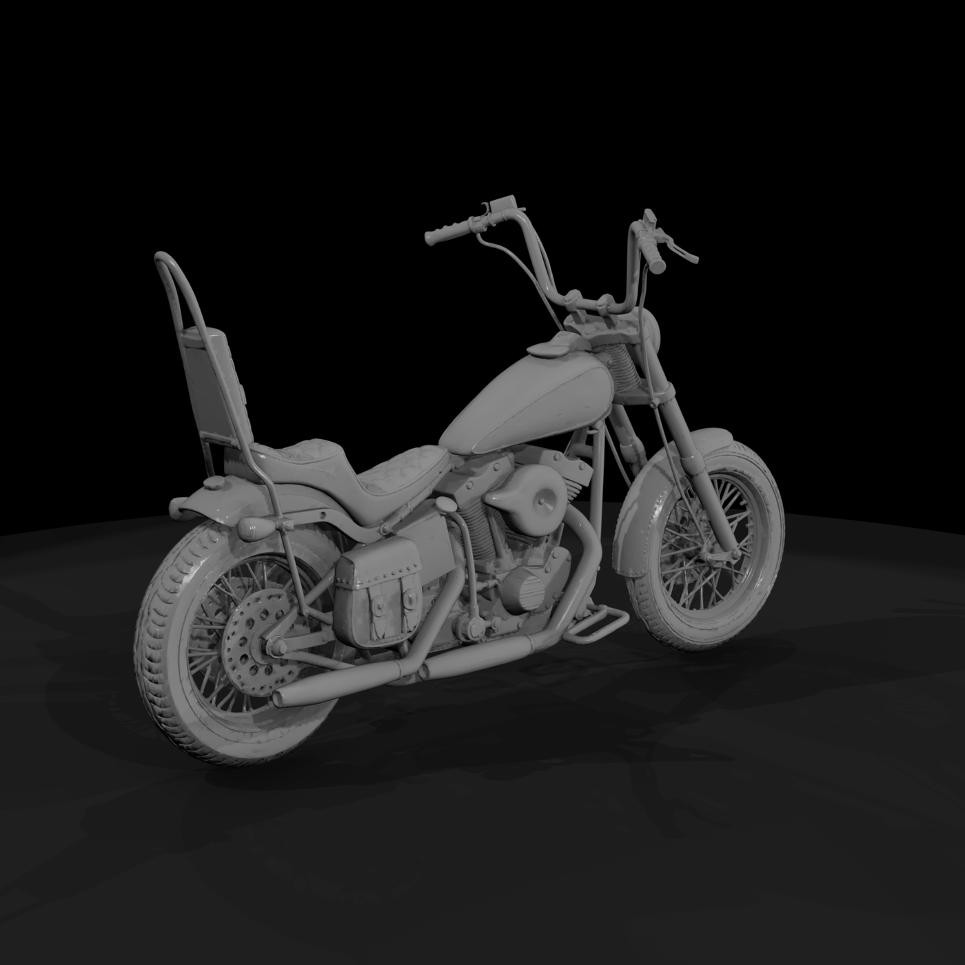 1980s Shovelhead Chopper Motorcycle