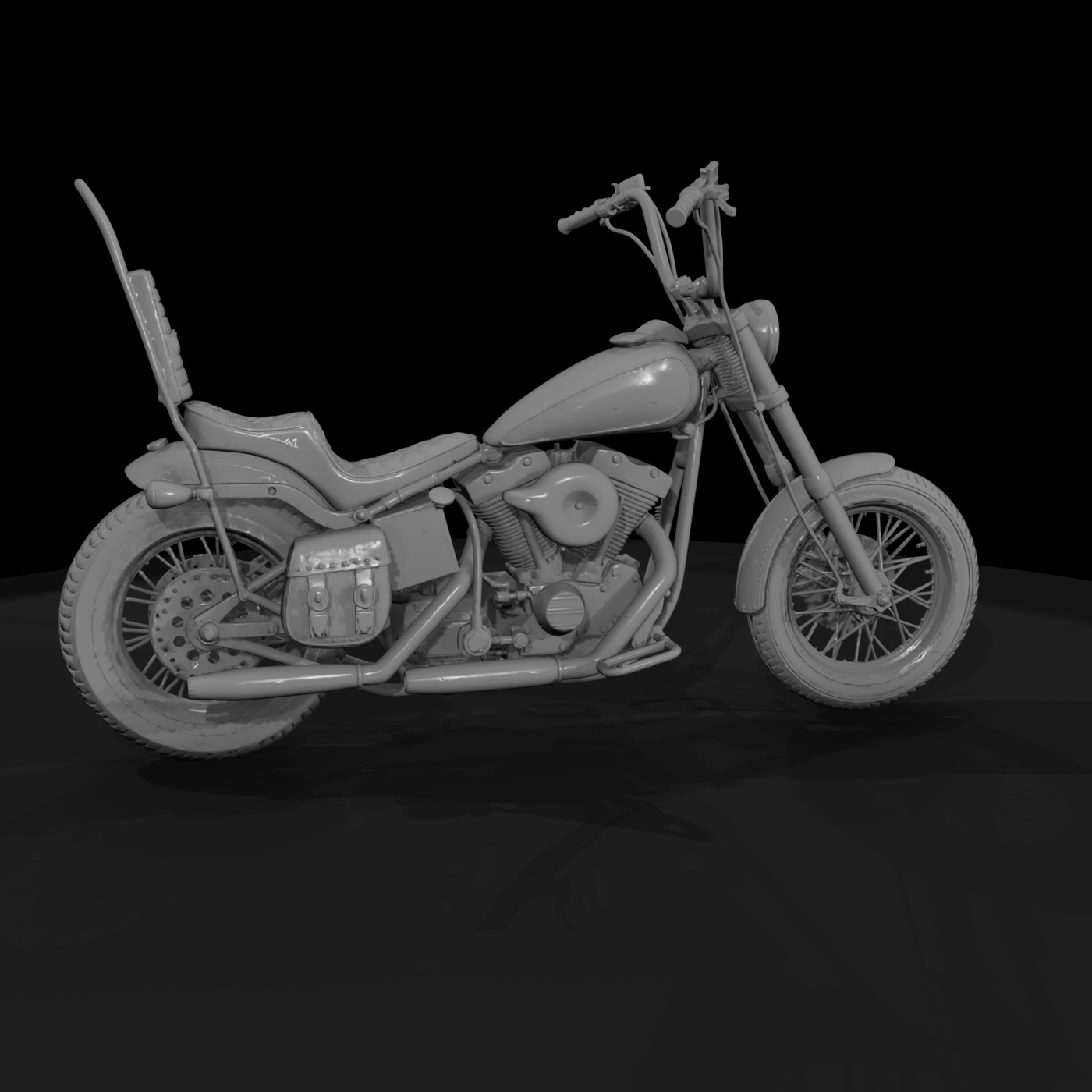 1980s Shovelhead Chopper Motorcycle