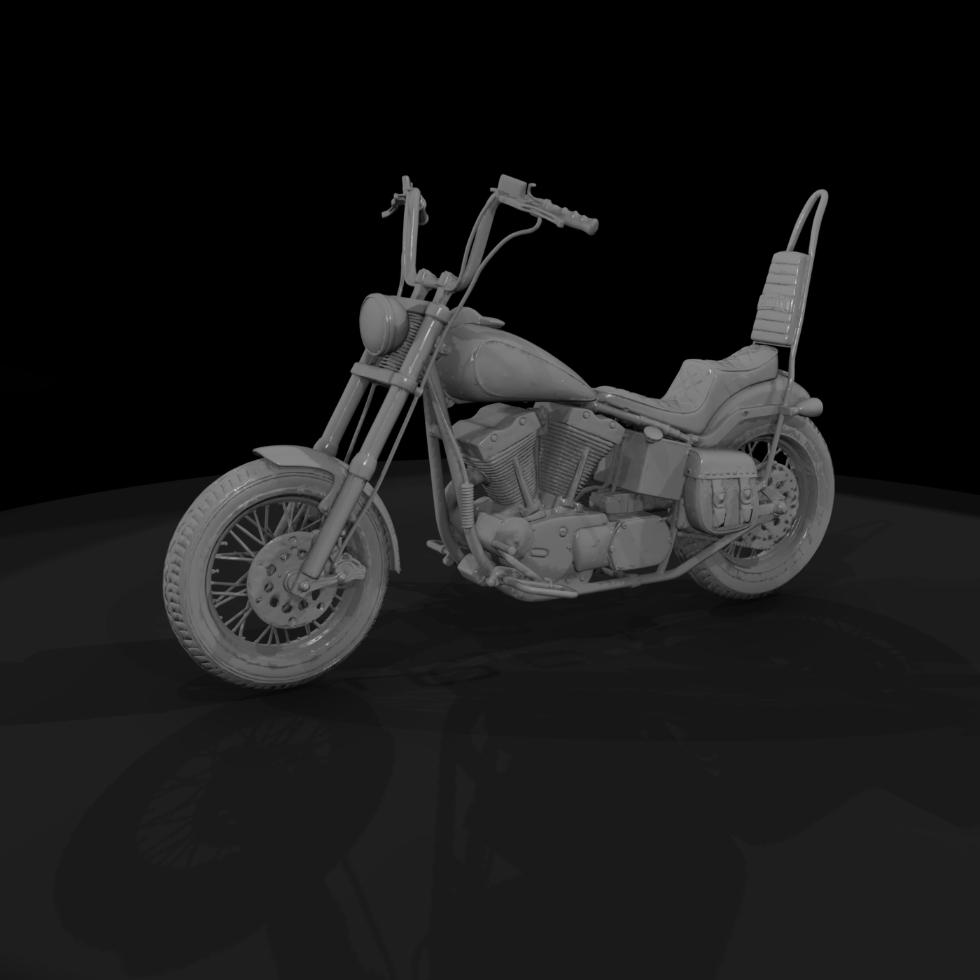 1980s Shovelhead Chopper Motorcycle