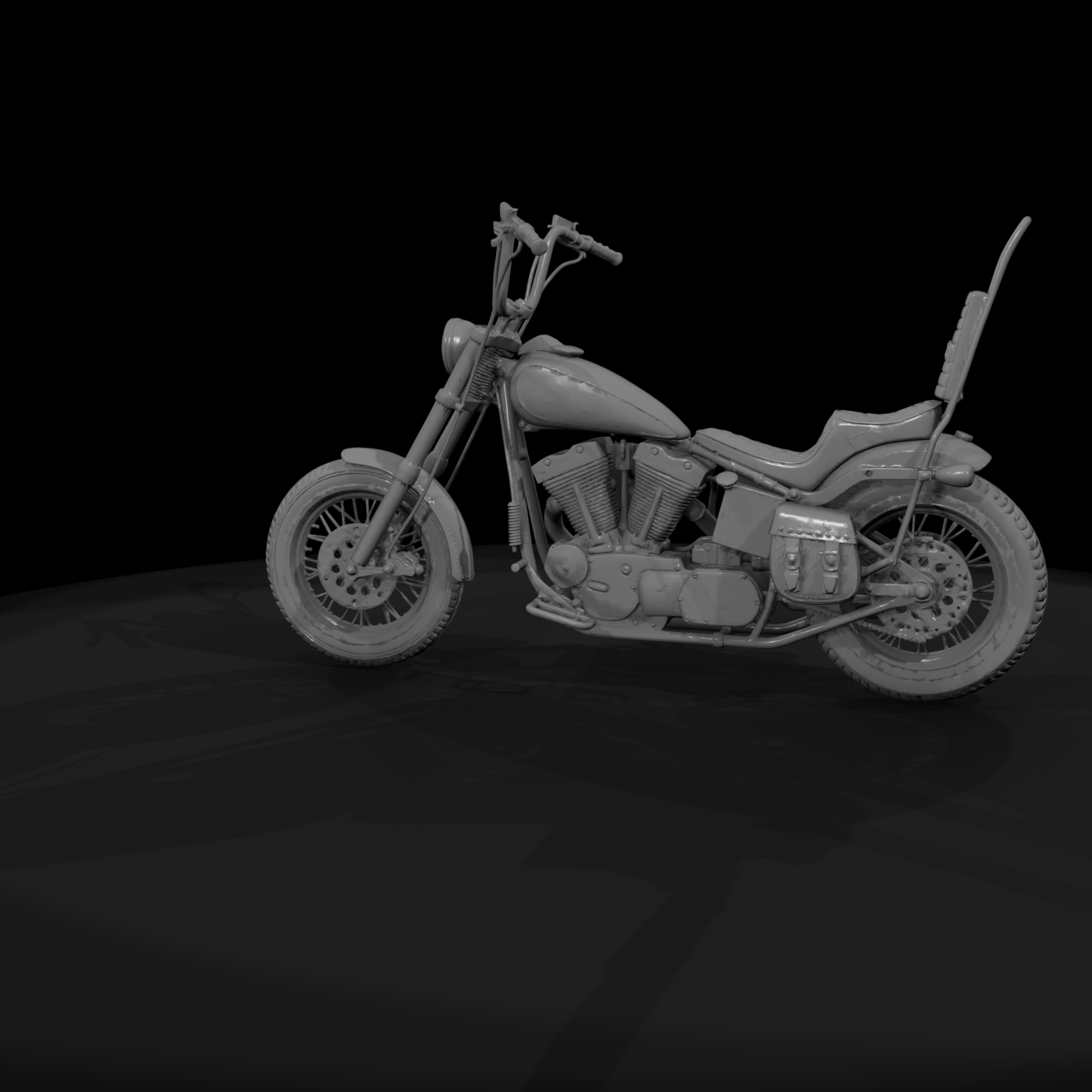 1980s Shovelhead Chopper Motorcycle