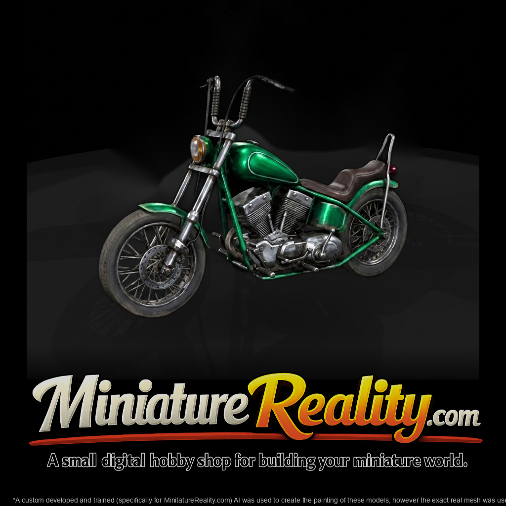 1980s Custom Chopper Motorcycle