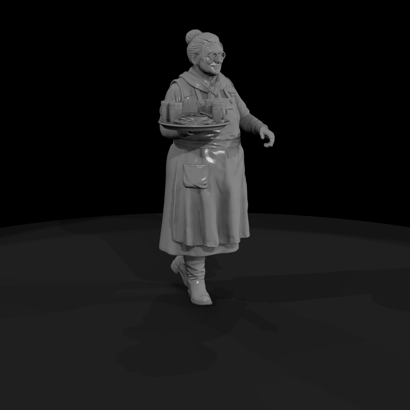 Helga 1980s Biker Matron Miniature