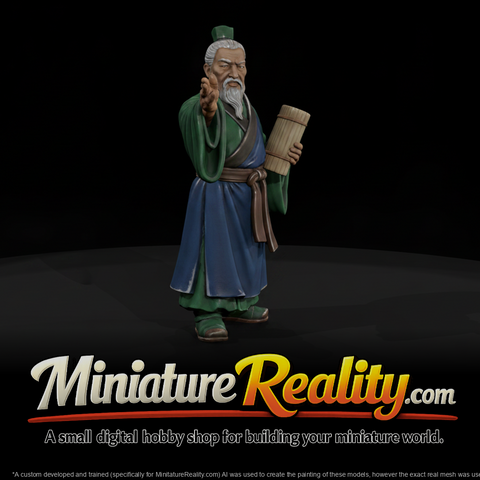 Historical Sima Qian Figure, three-quarter view