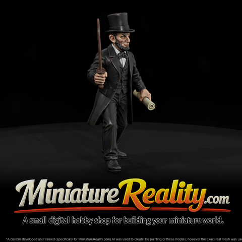 Historical Abraham Lincoln Figure, three-quarter view