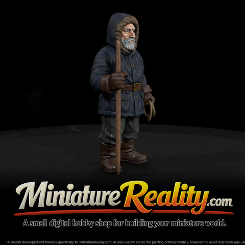 Historical Roald Amundsen Figure, three-quarter view