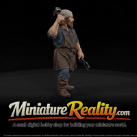 Medieval Blacksmith Figure, three-quarter view — thumbnail 1