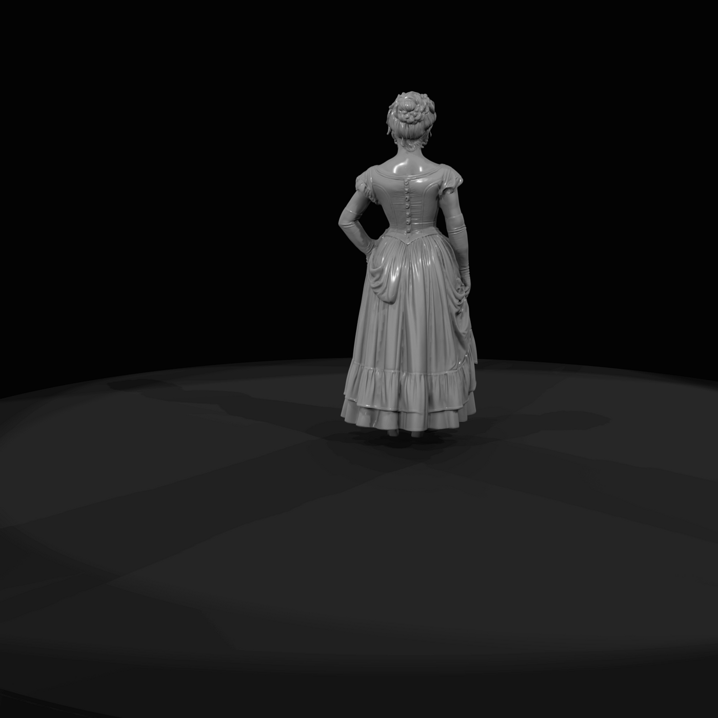 historical dress 3d model
