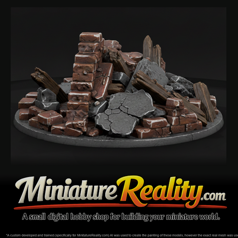 Rubble Pile miniature, three-quarter view