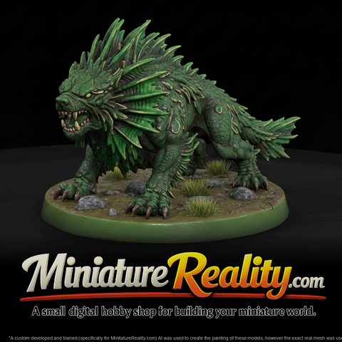 Gilled Swamp Hound miniature, three-quarter view