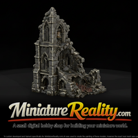 Ruined Church Tower miniature, three-quarter view — thumbnail 1
