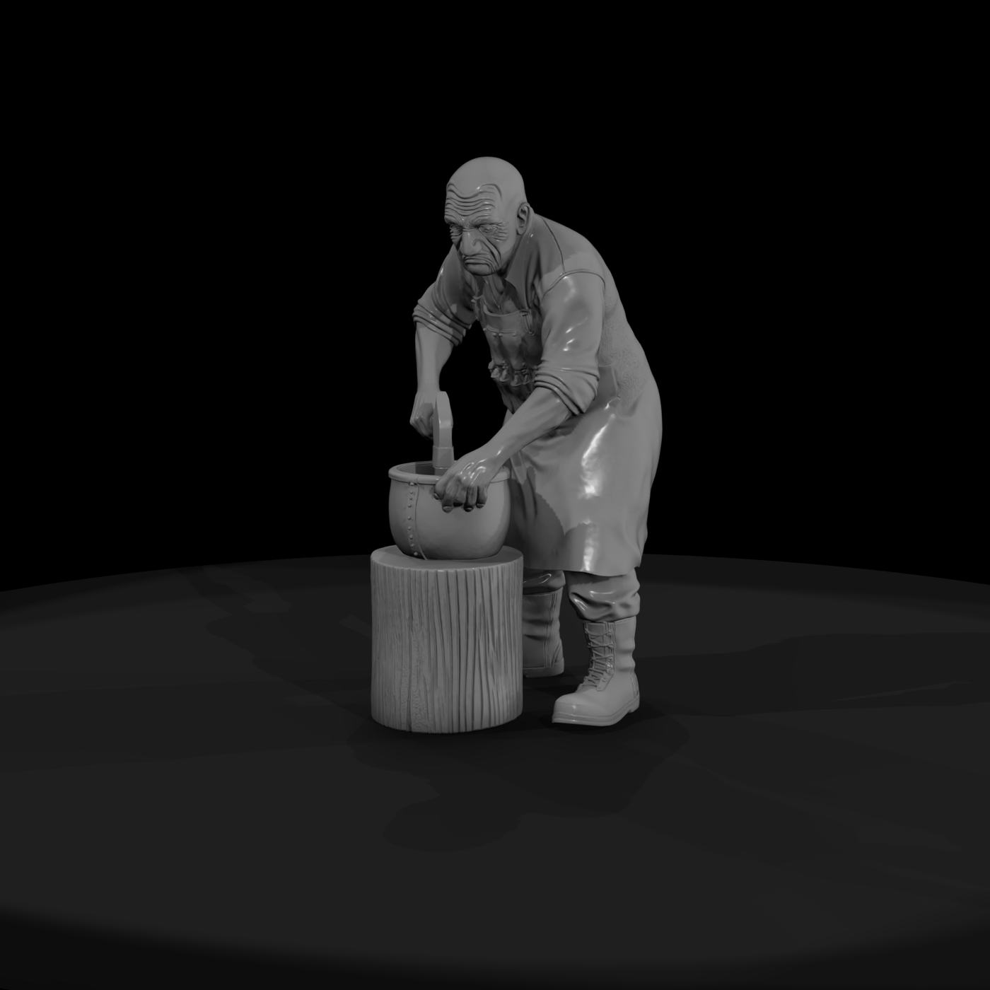 HO Scale Metalworker Artisan Figure