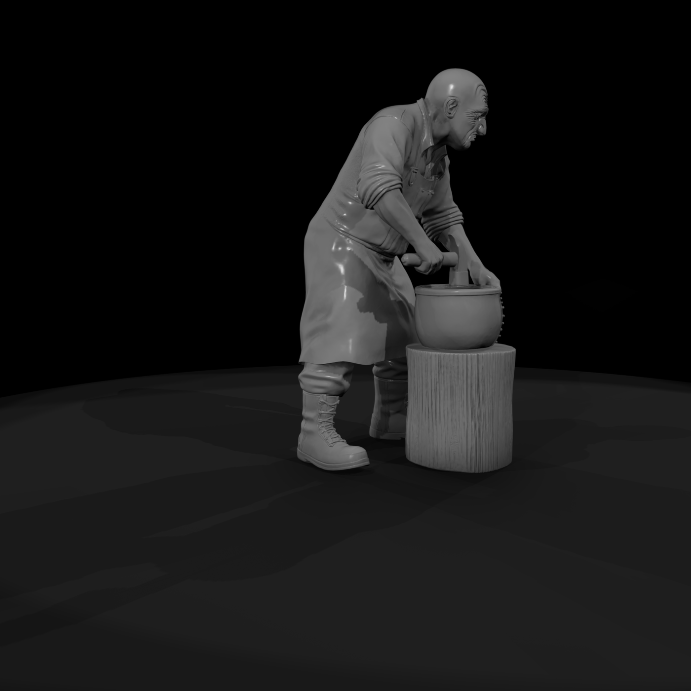 HO Scale Metalworker Artisan Figure