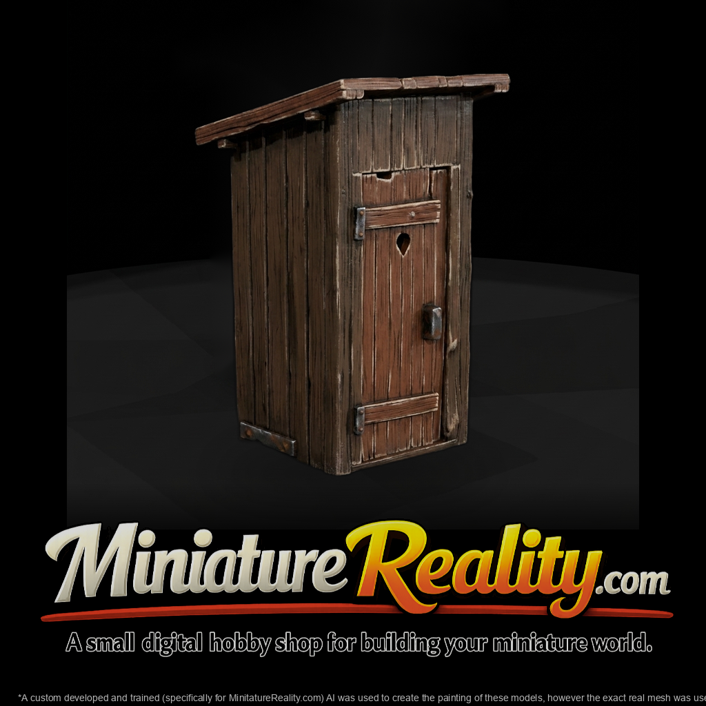 HO Scale Rustic Outhouse Door Panel with Heart Cutout