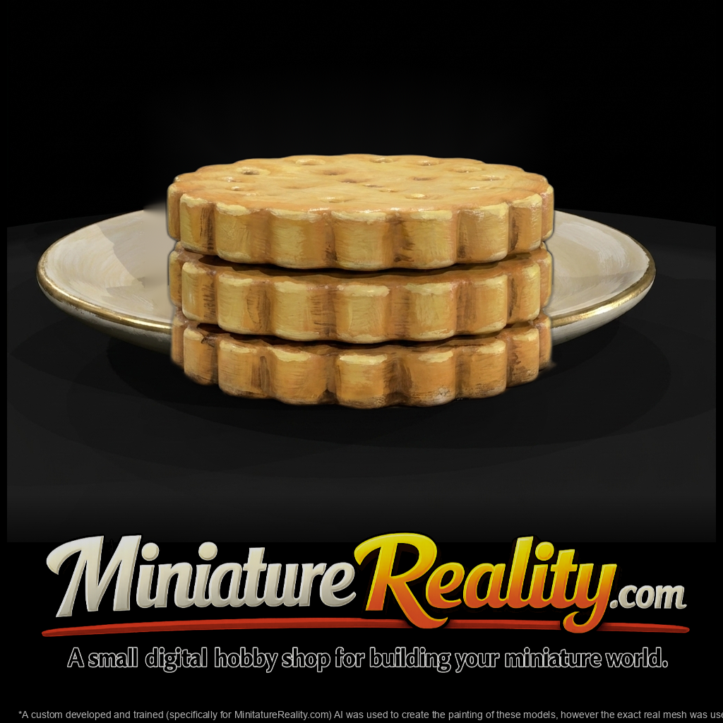 Shortbread Biscuit Stack on Saucer