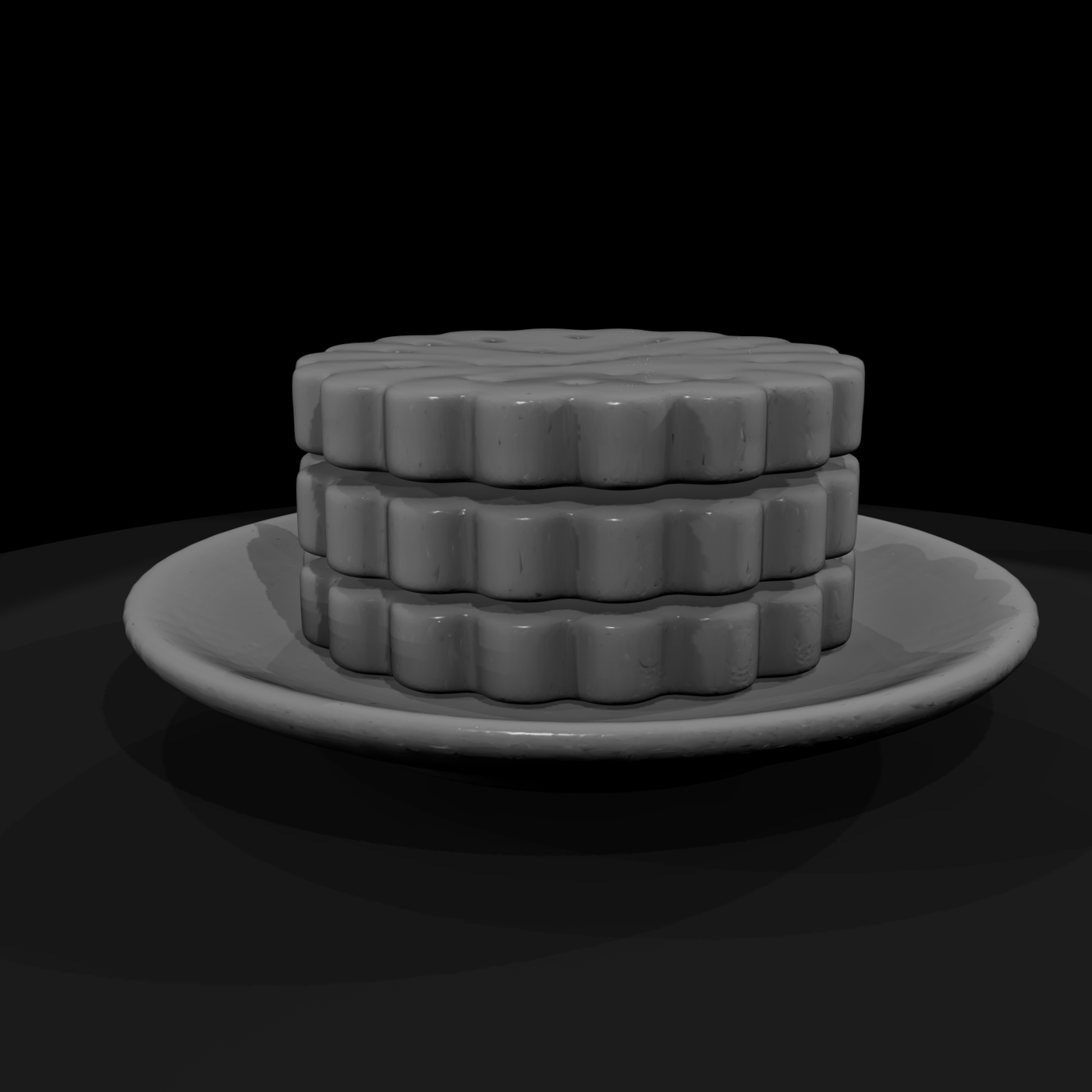 Shortbread Biscuit Stack on Saucer