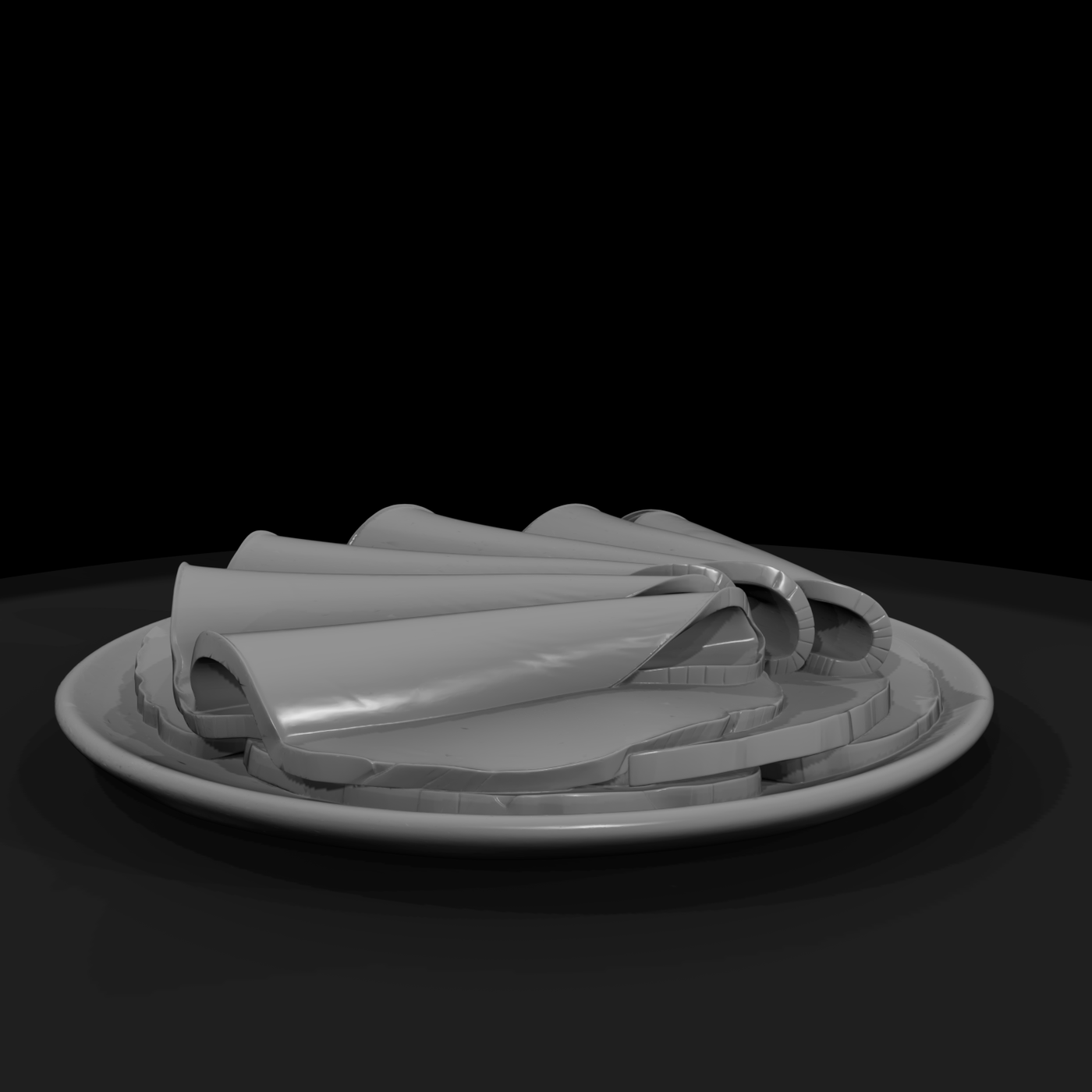 Holiday Sliced Smoked Turkey on Plate — Miniature Food Prop