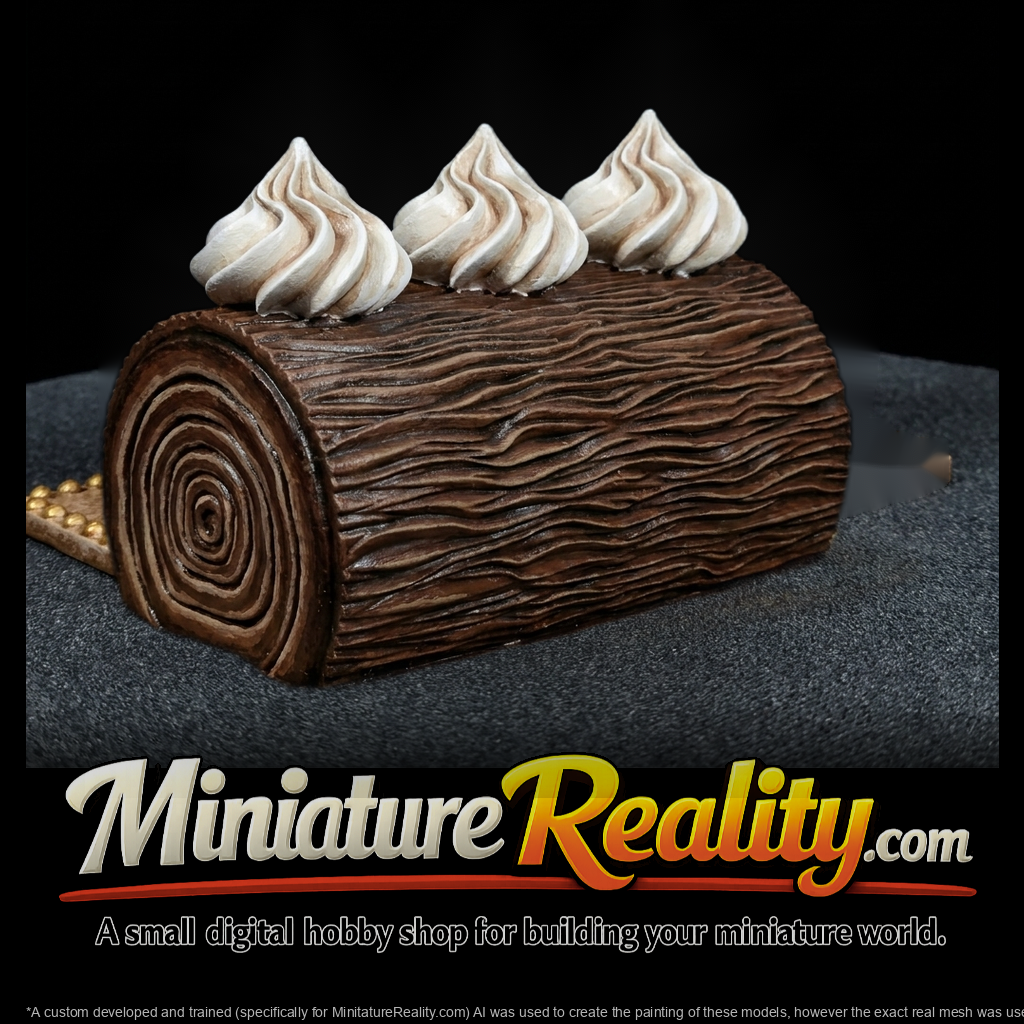 Yule Log Cake Miniature Prop
