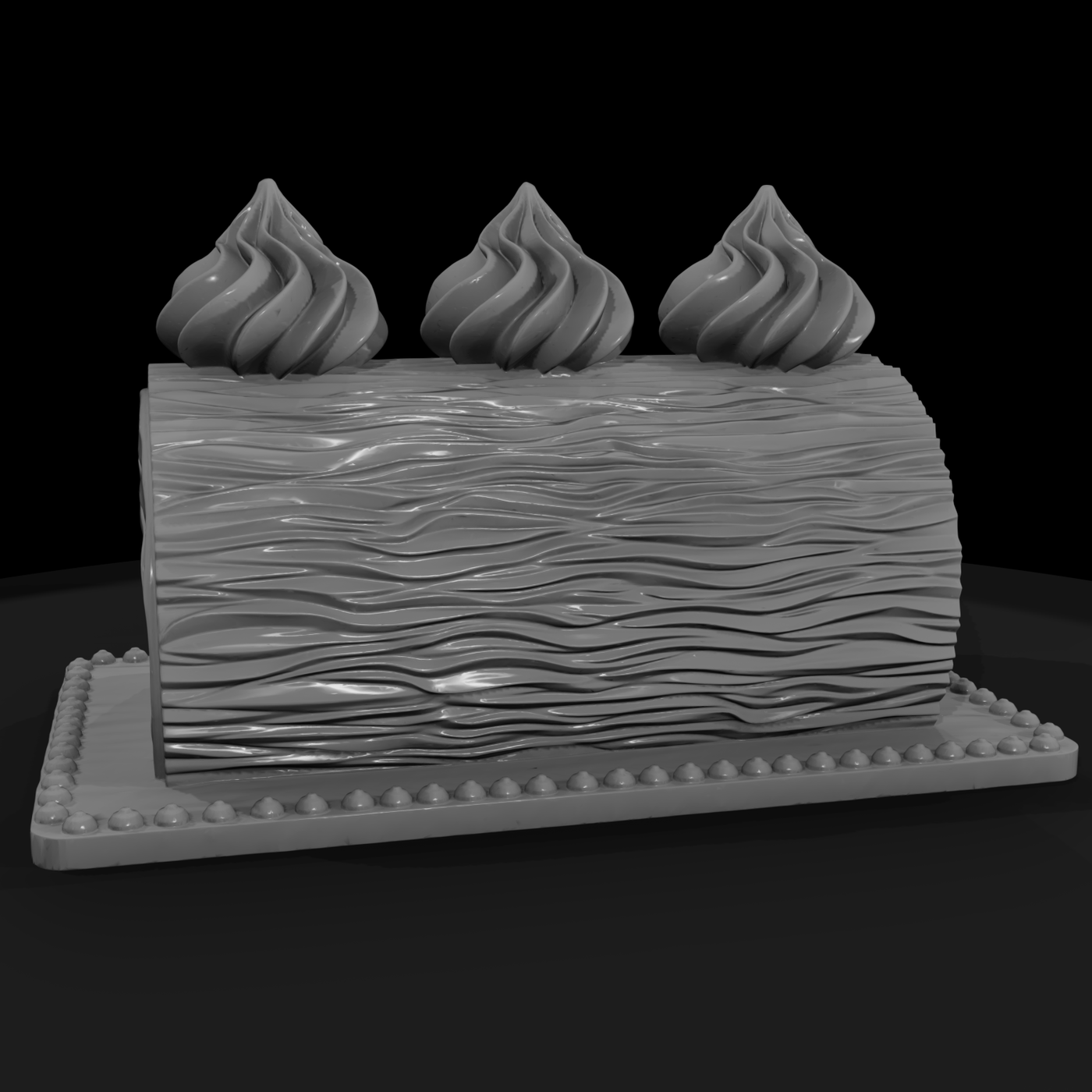 Yule Log Cake Miniature Prop