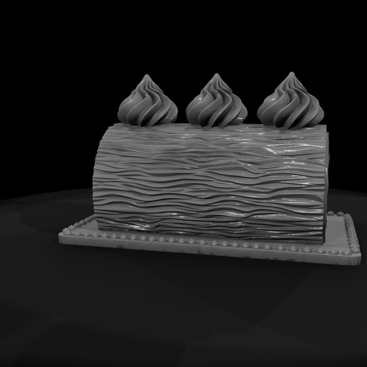 Yule Log Cake Miniature Prop