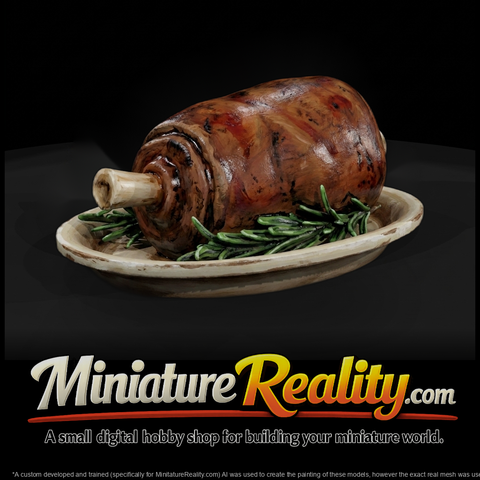 Miniature Holiday Roast on Oval Platter