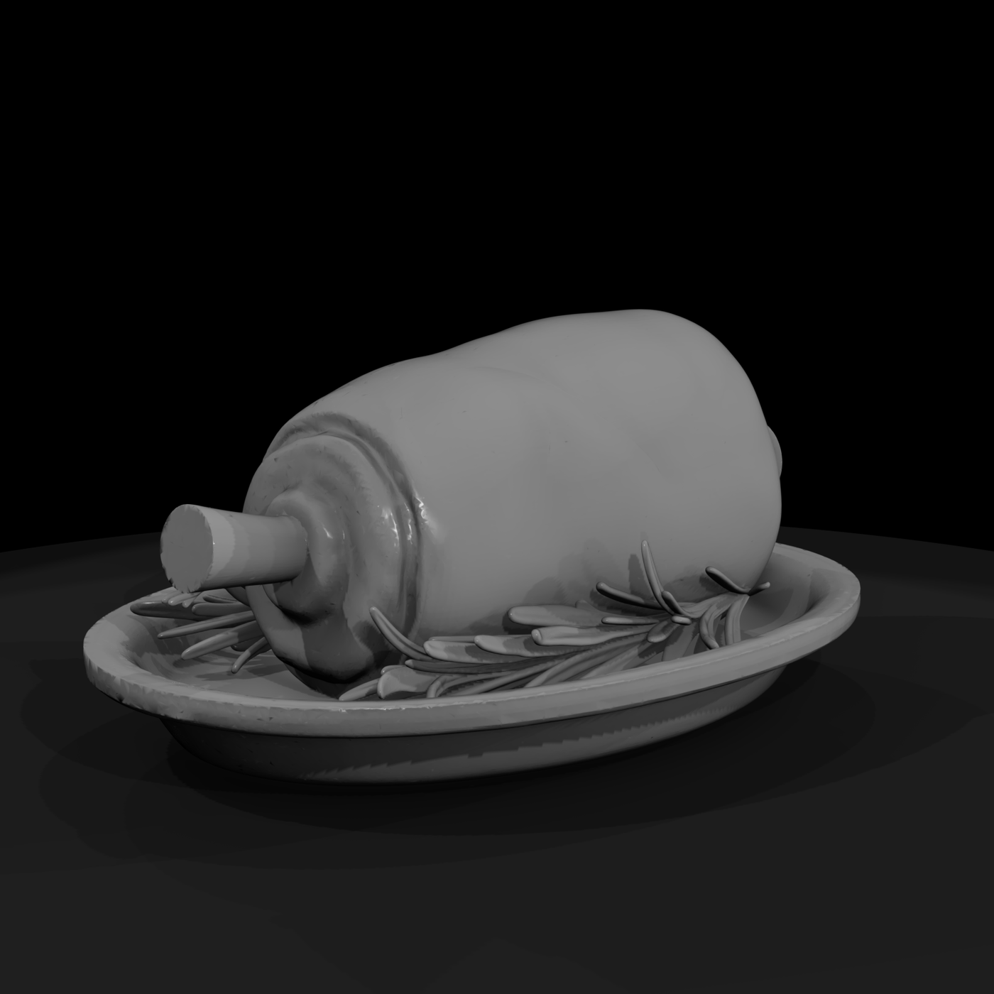 Miniature Holiday Roast on Oval Platter
