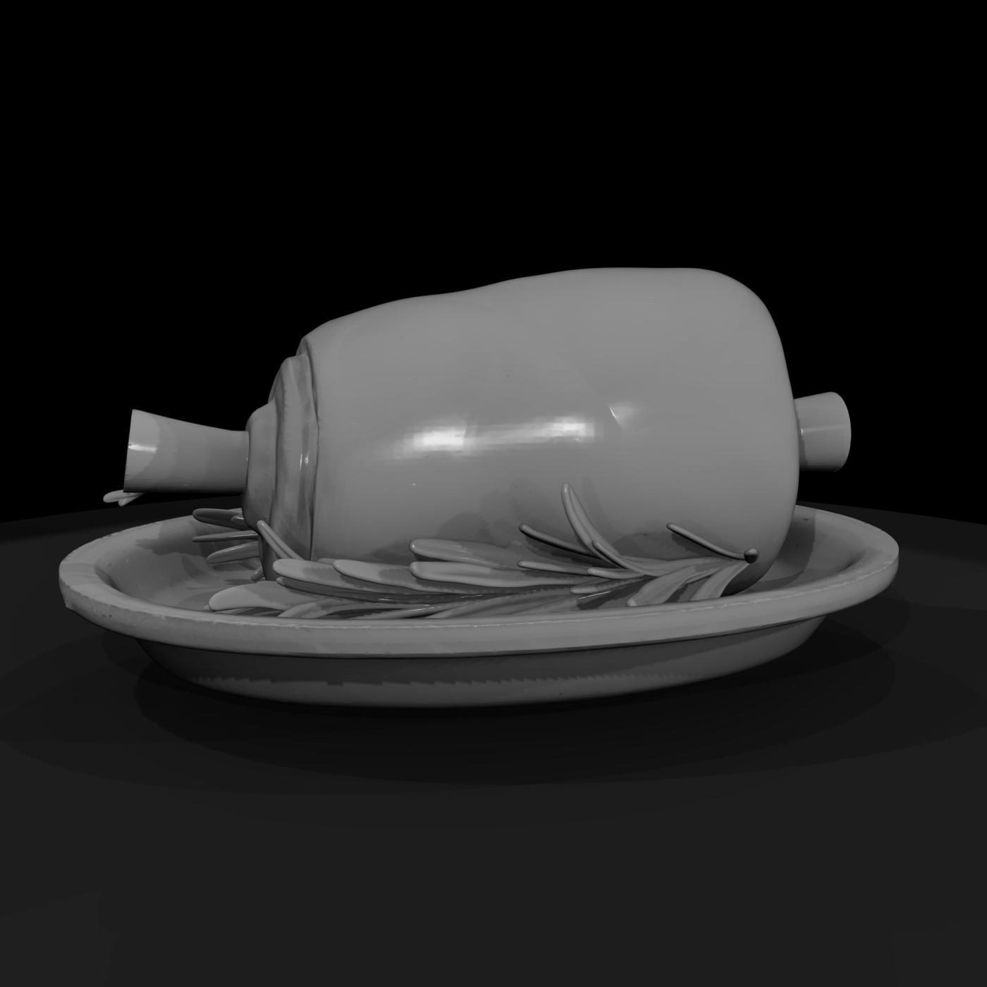 Miniature Holiday Roast on Oval Platter