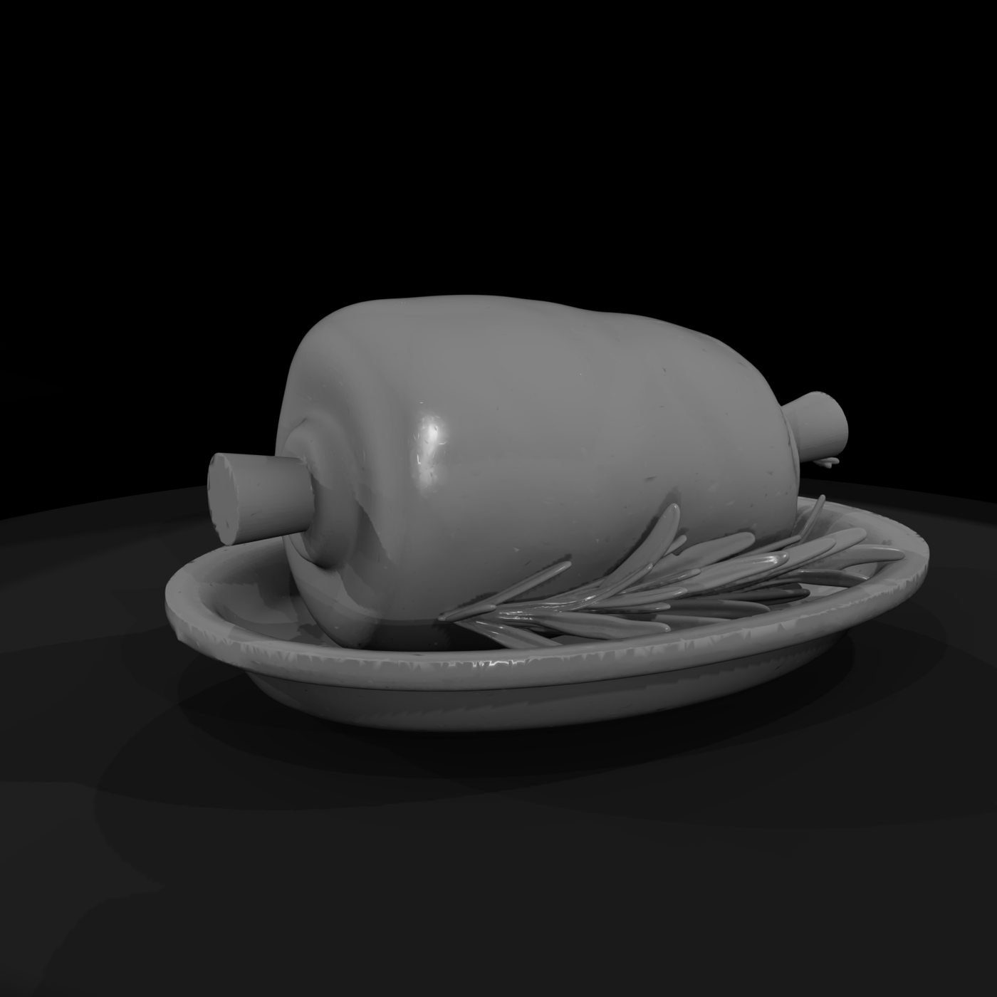 Miniature Holiday Roast on Oval Platter