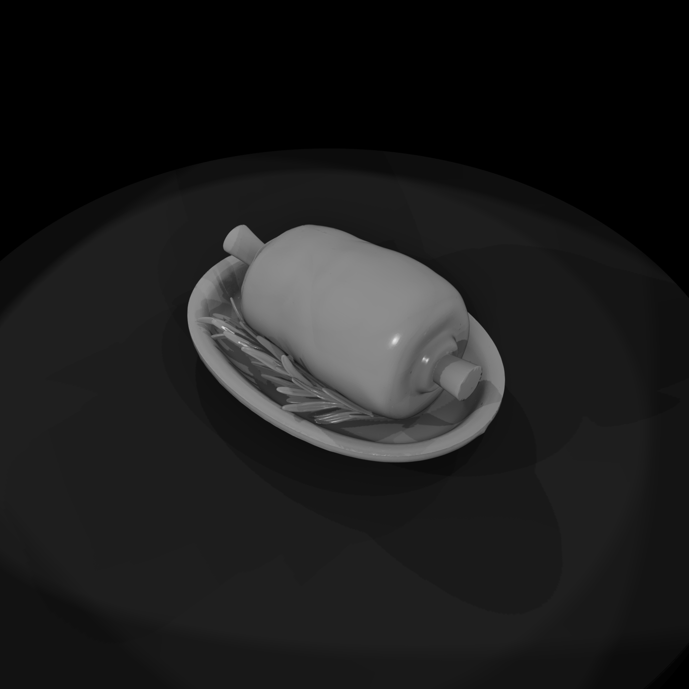 Miniature Holiday Roast on Oval Platter