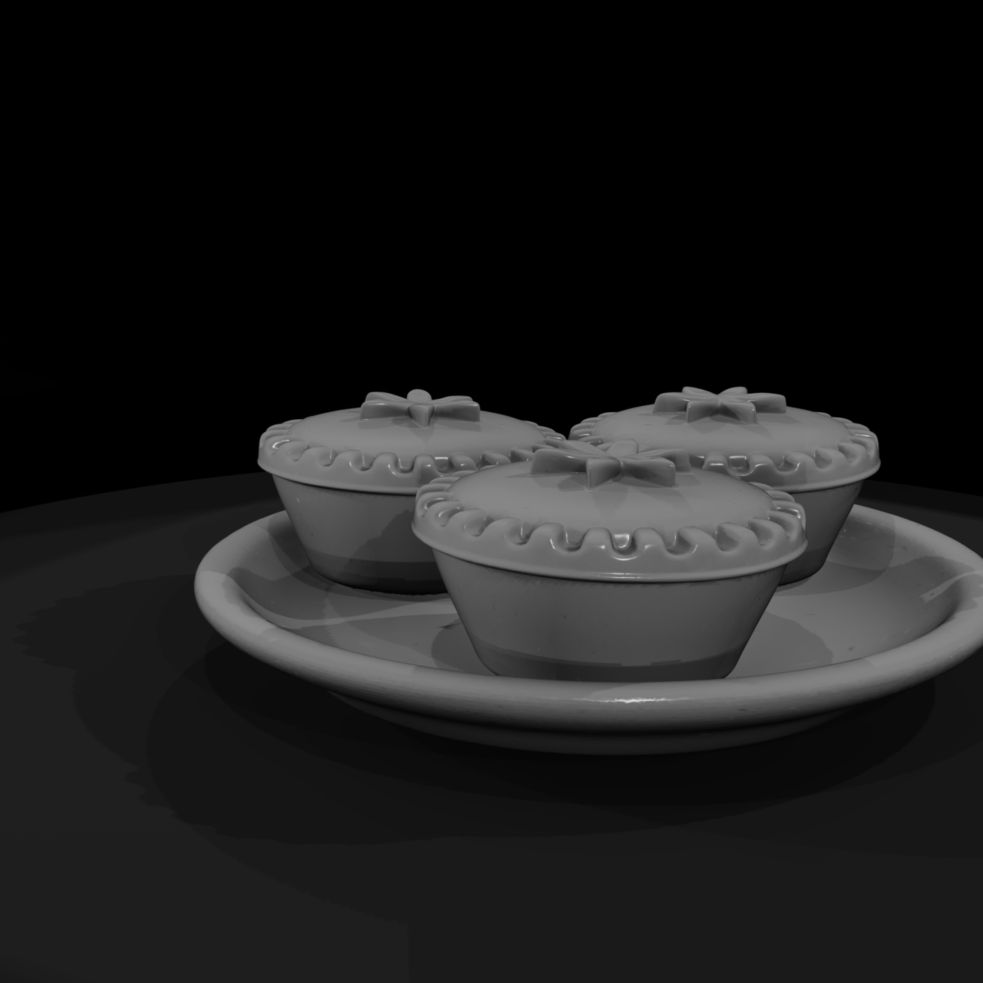 Plate with 3 Mince Pies