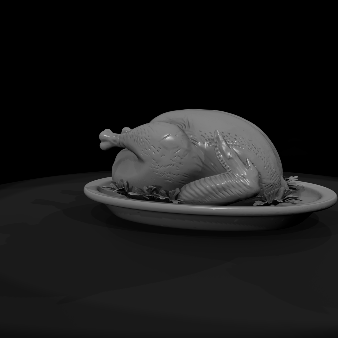 Roast Turkey on Platter