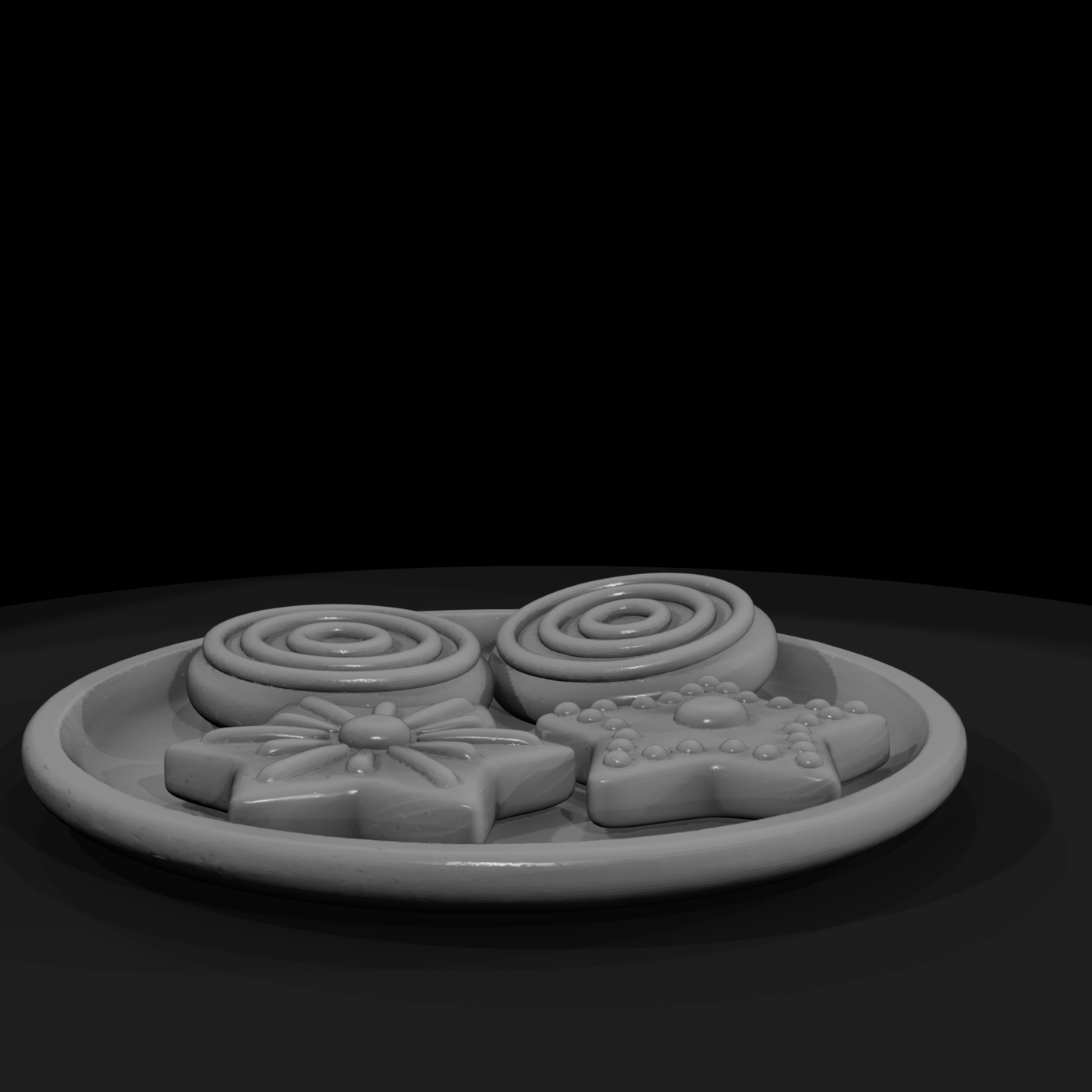 Holiday Sugar Cookies on Plate