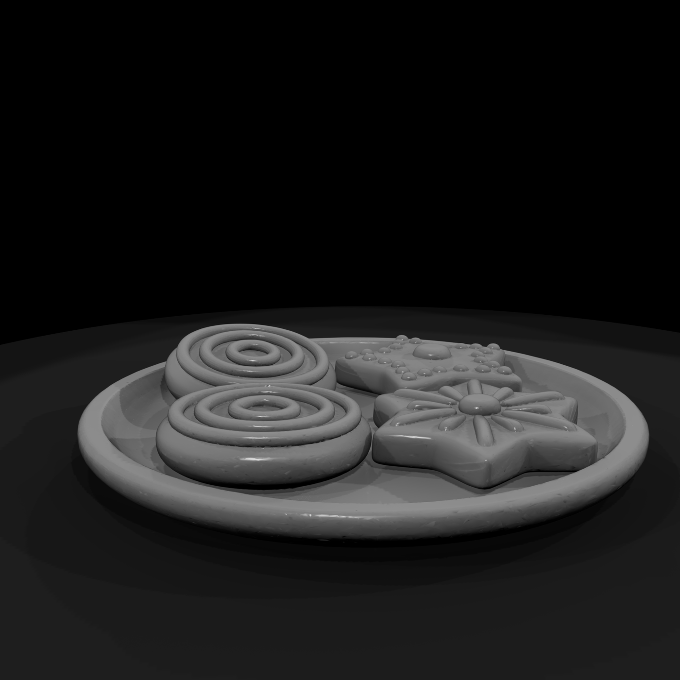 Holiday Sugar Cookies on Plate