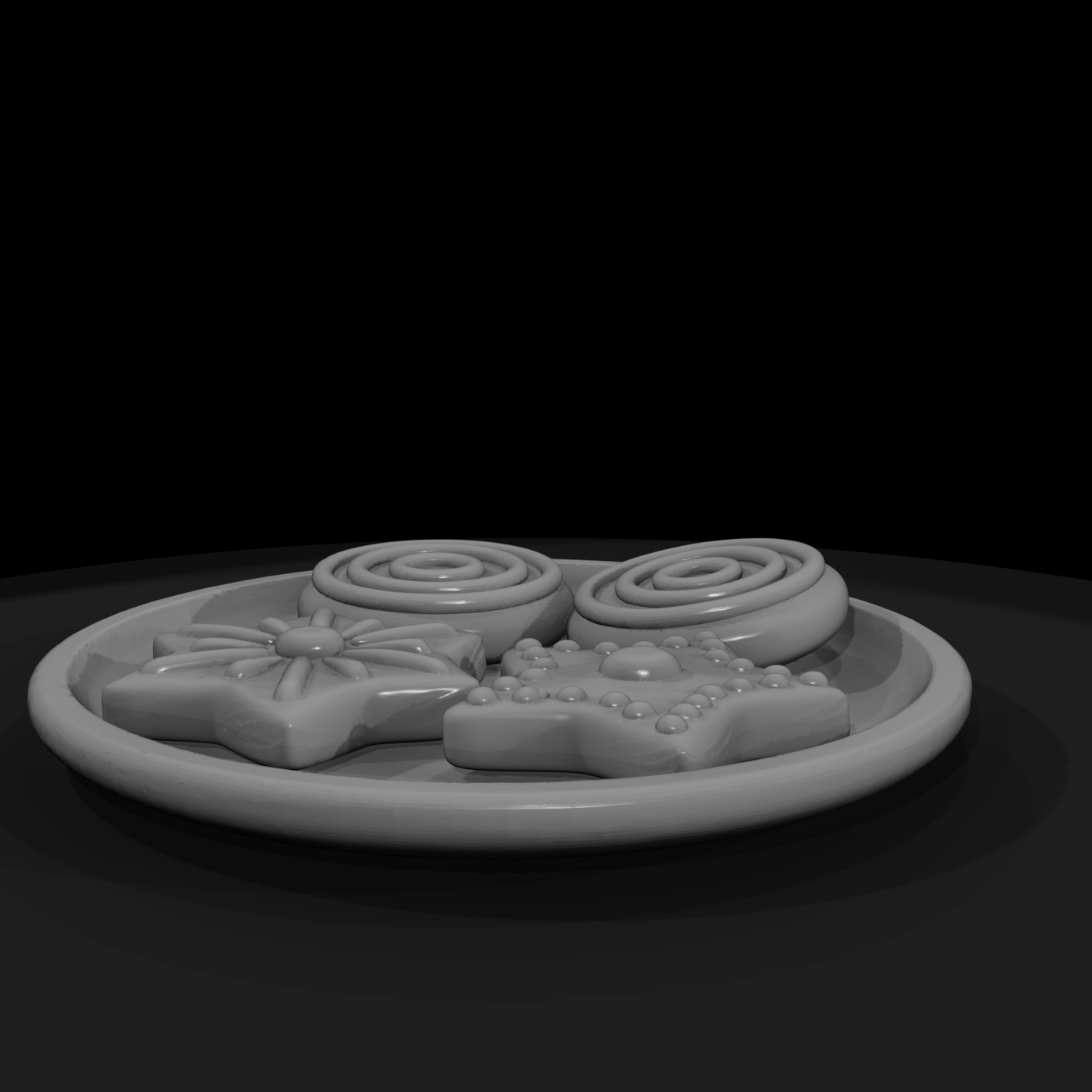 Holiday Sugar Cookies on Plate