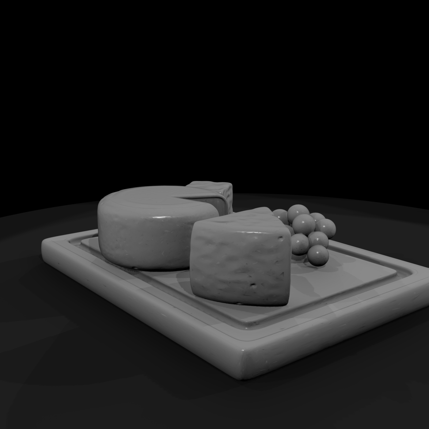 Cheese Board with Cheeses & Grapes