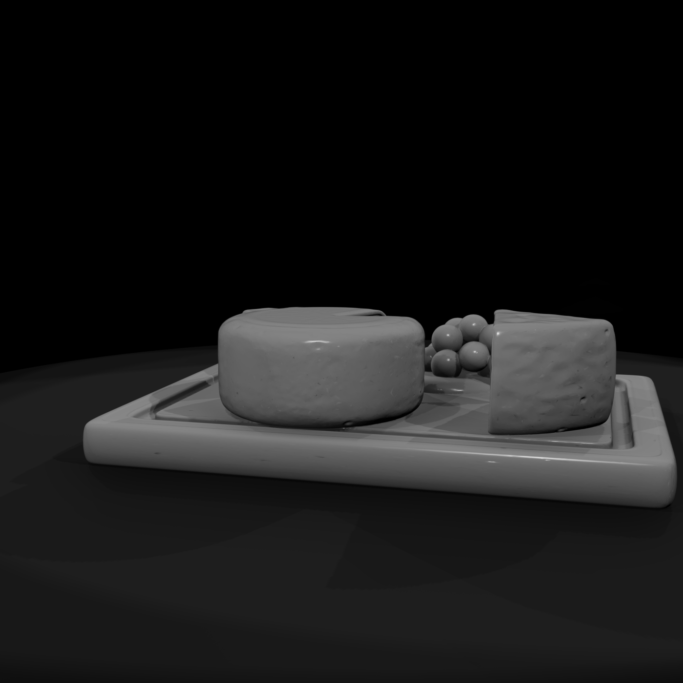Cheese Board with Cheeses & Grapes