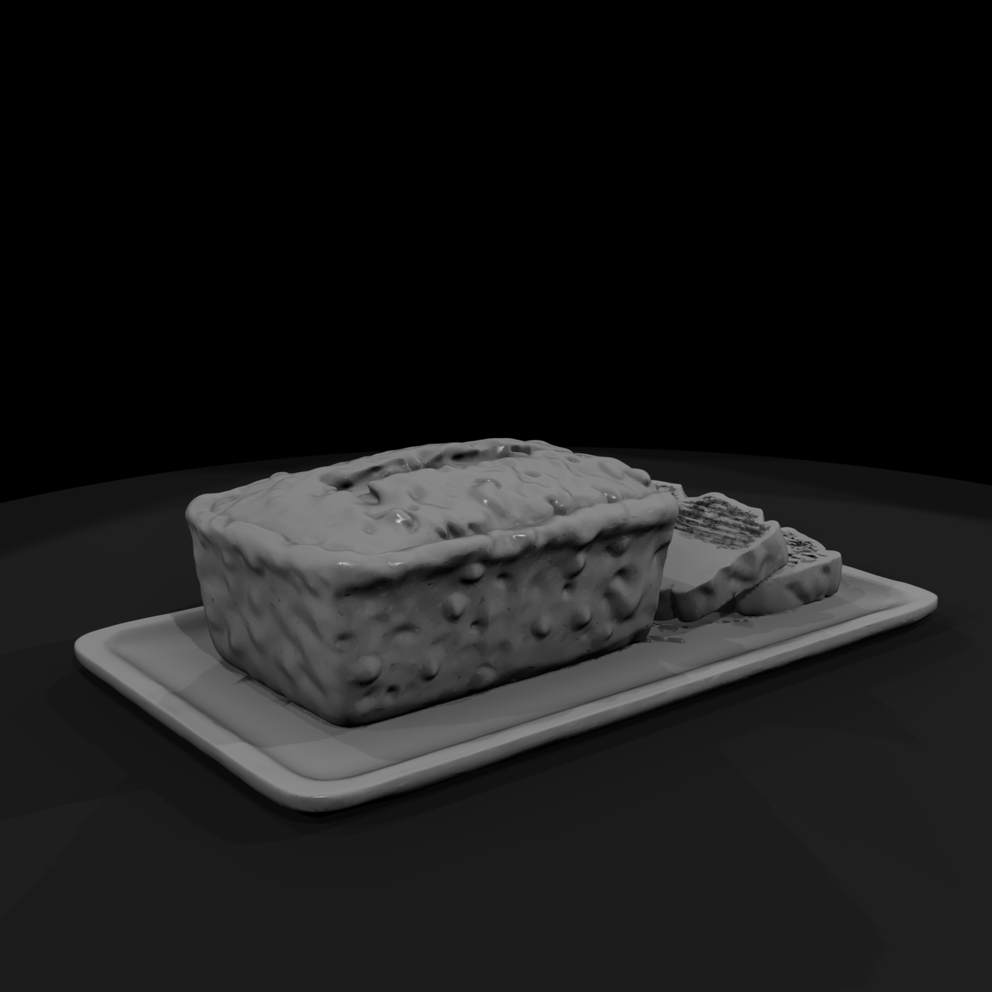 Sliced fruitcake on platter — miniature holiday dessert