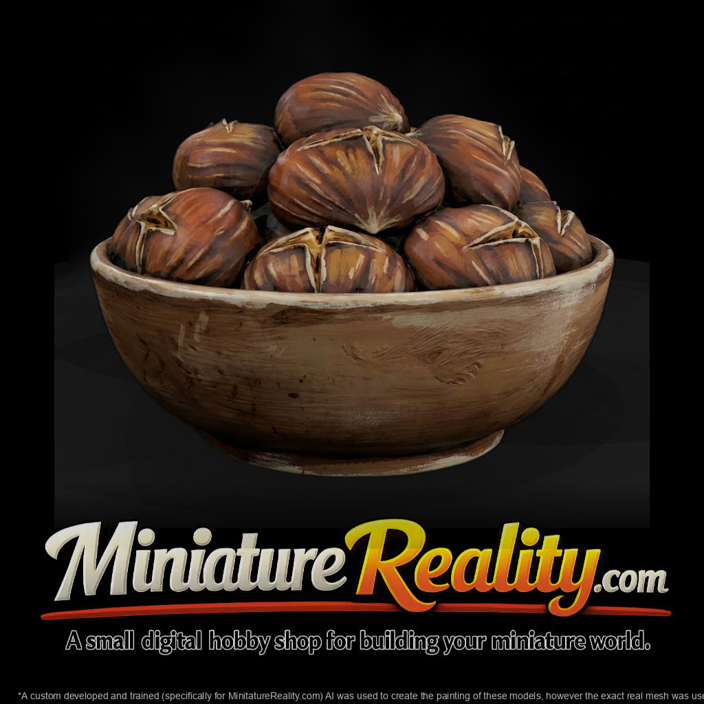 Rustic Bowl of Roasted Chestnuts