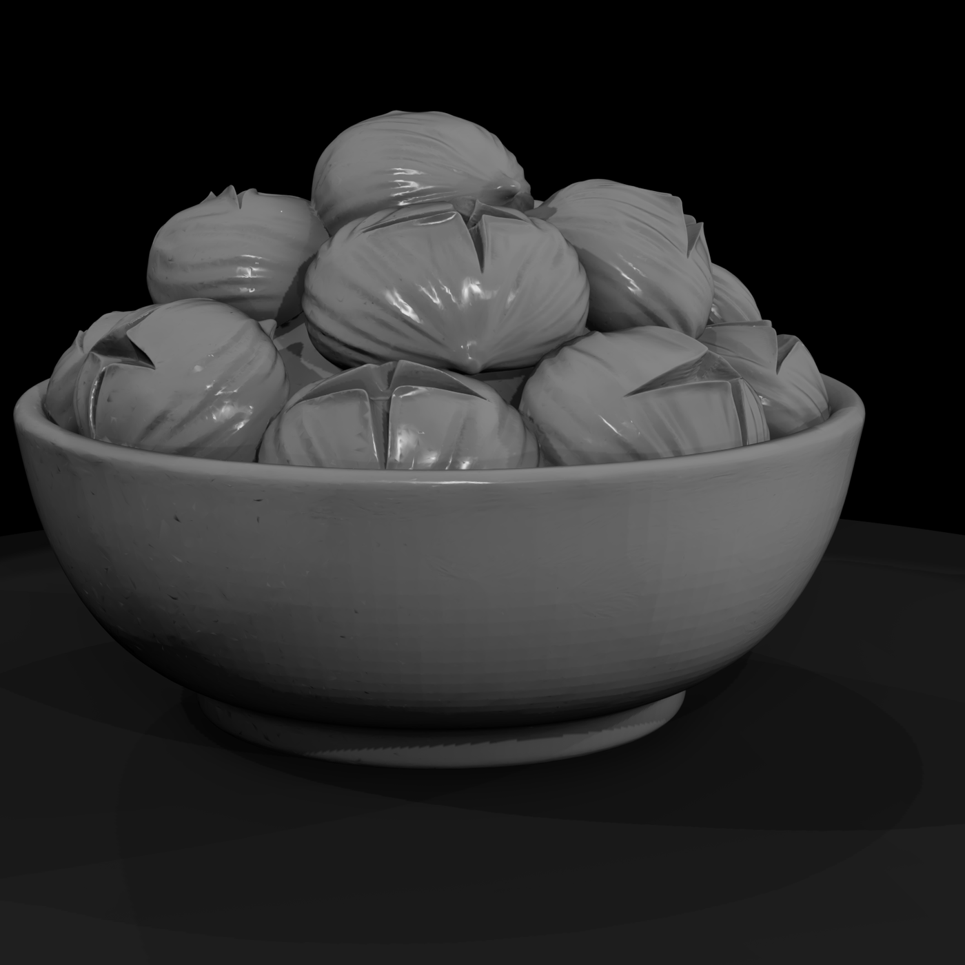 Rustic Bowl of Roasted Chestnuts