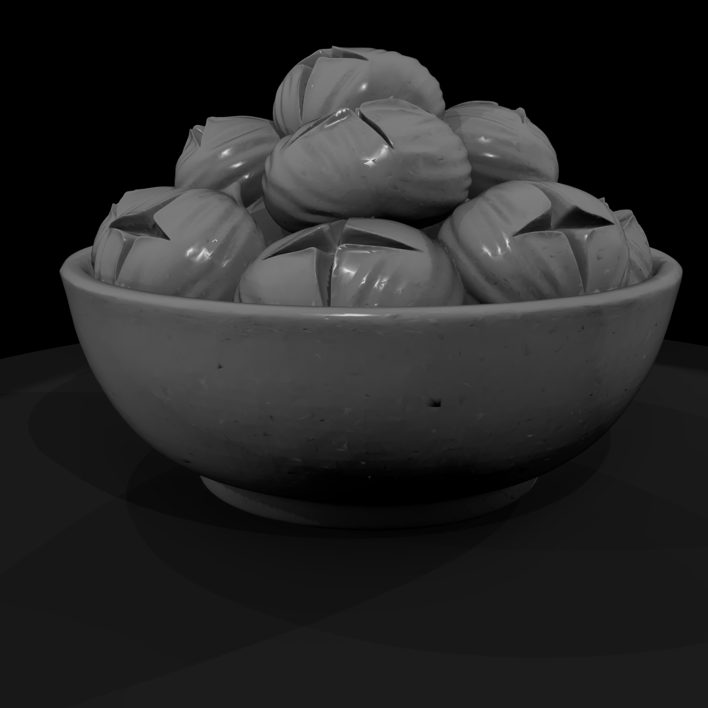 Rustic Bowl of Roasted Chestnuts